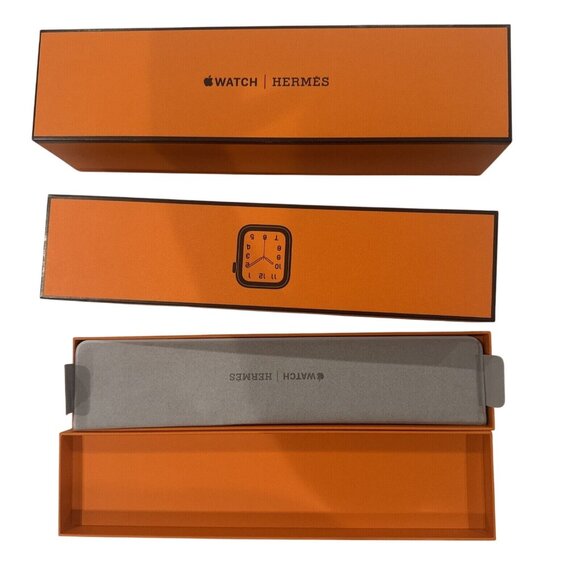 Apple Watch Hermès Empty Box 12" X 3" Orange - Picture 1 of 4